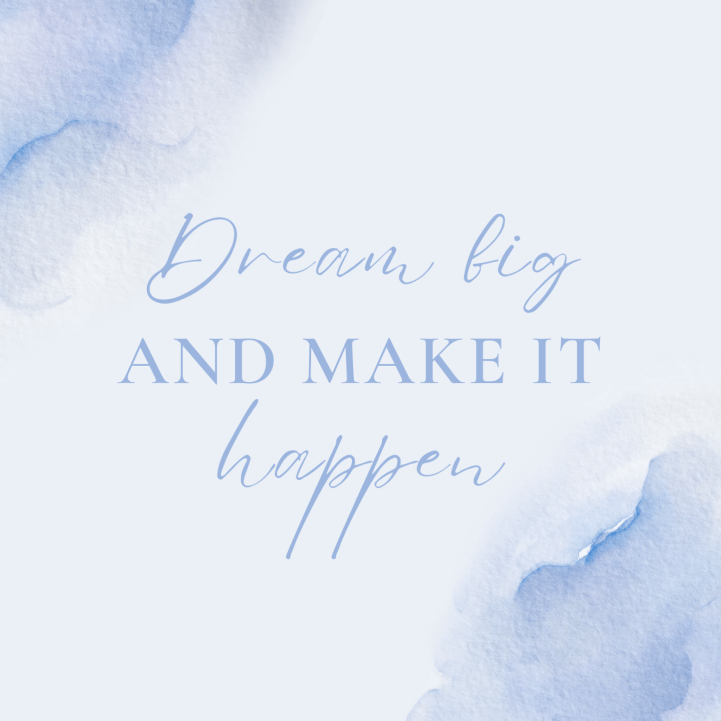 Custom photo magnets: inspirational quote - dream big and make it happen