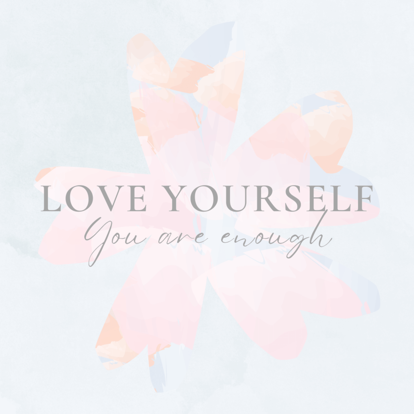 Custom photo magnets: inspirational quote - love yourself you are enough