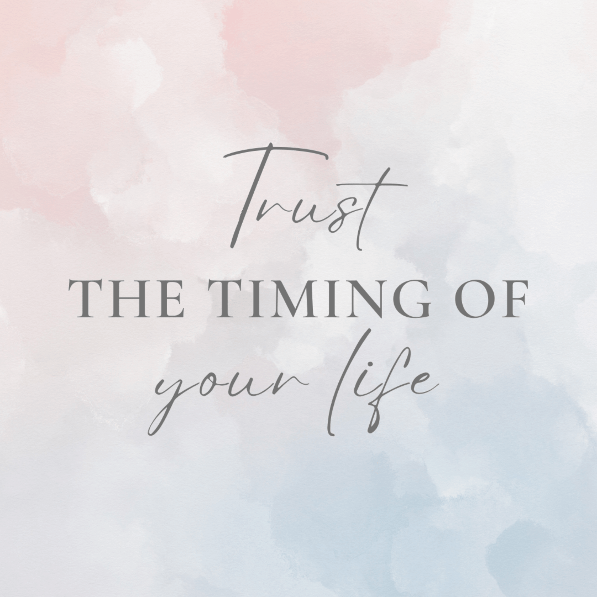 Custom photo magnets: inspirational quote - trust the timing of your life